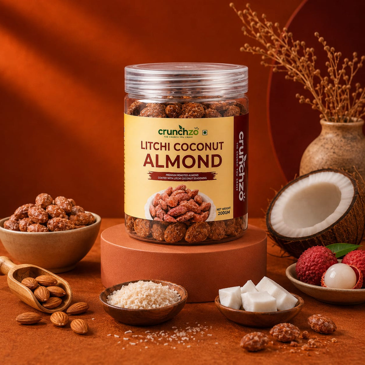 Crunchzo Litchi Coconut Almonds