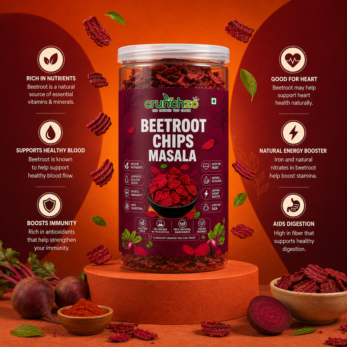 Beetroot masala Chips