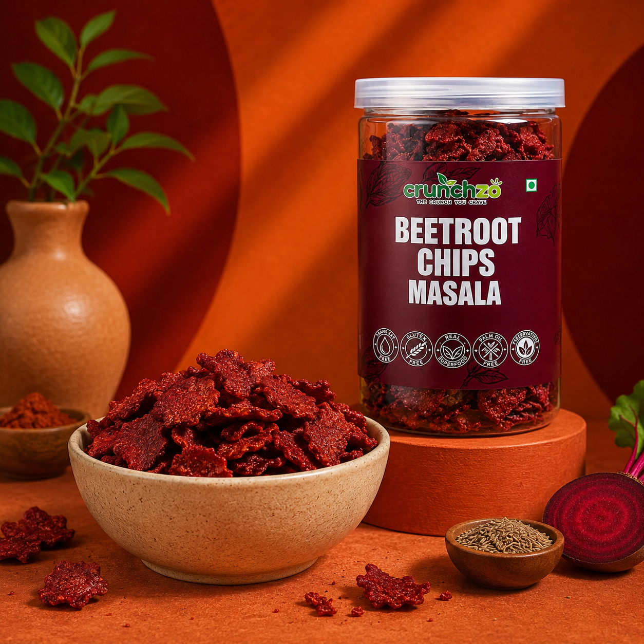 Beetroot masala Chips