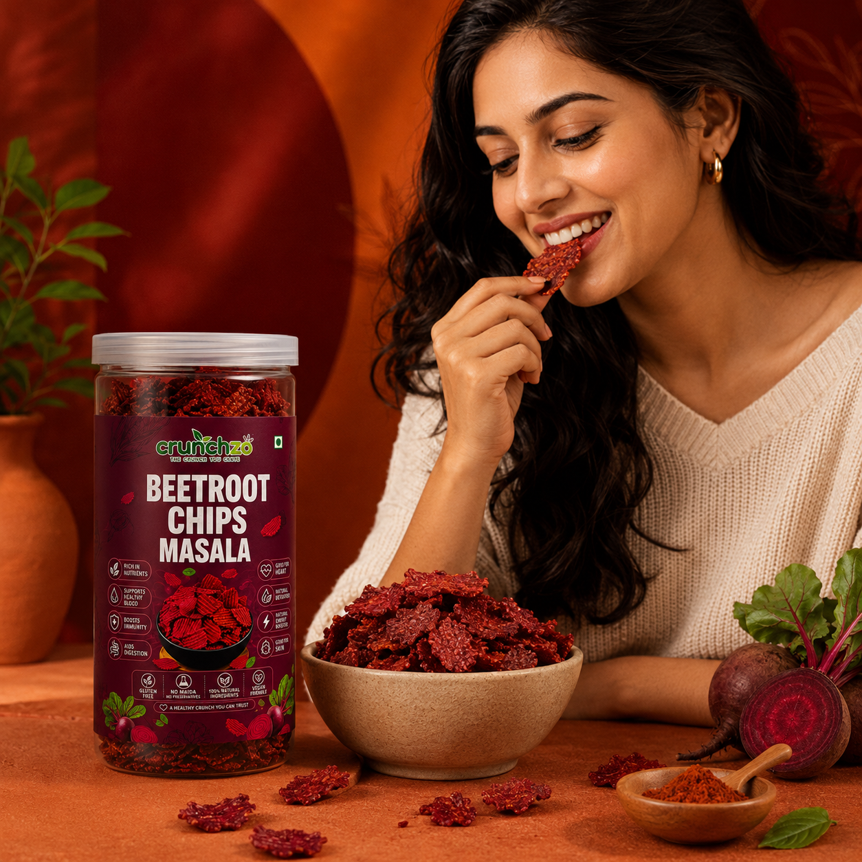 Beetroot masala Chips