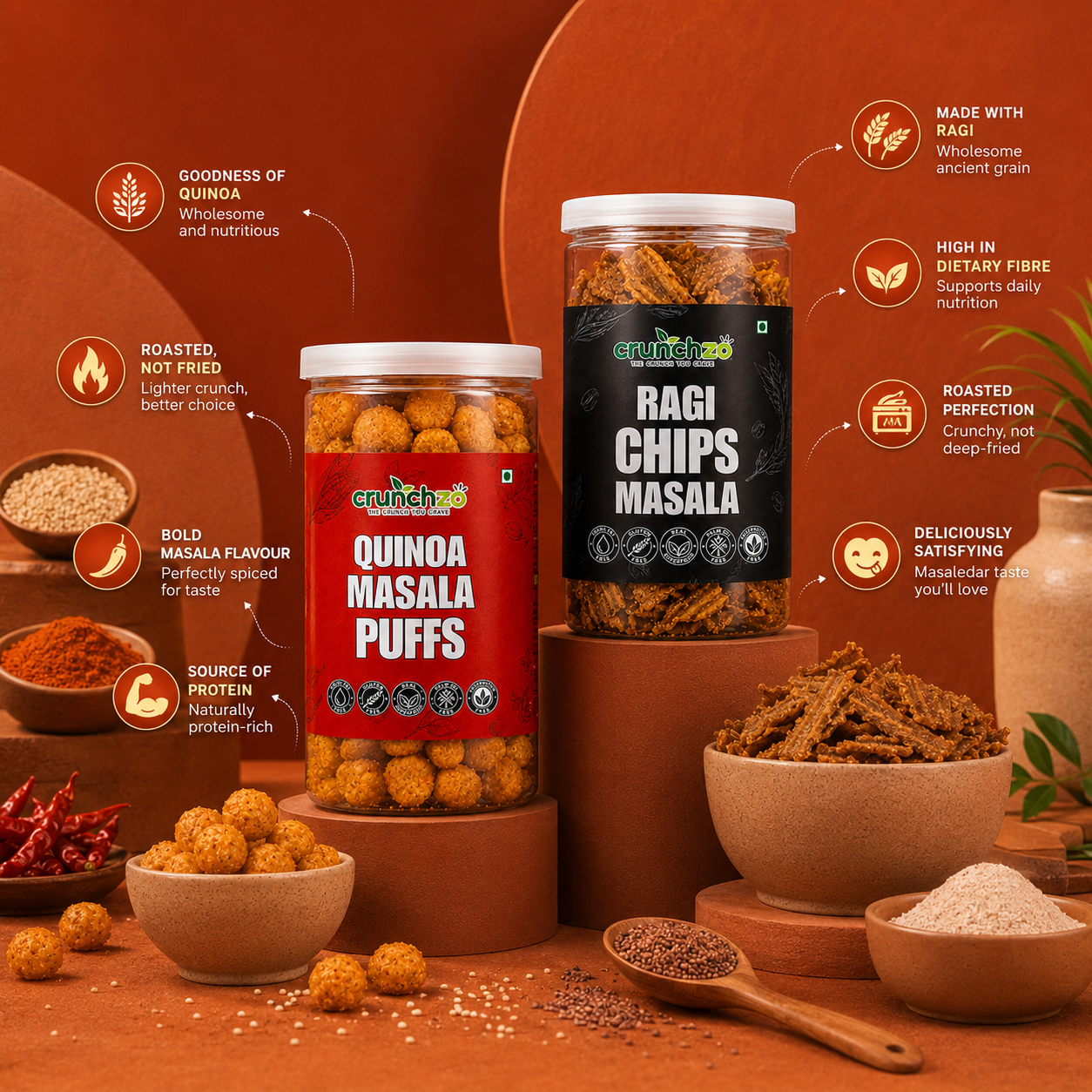Crunchzo Spicy Snack Combo