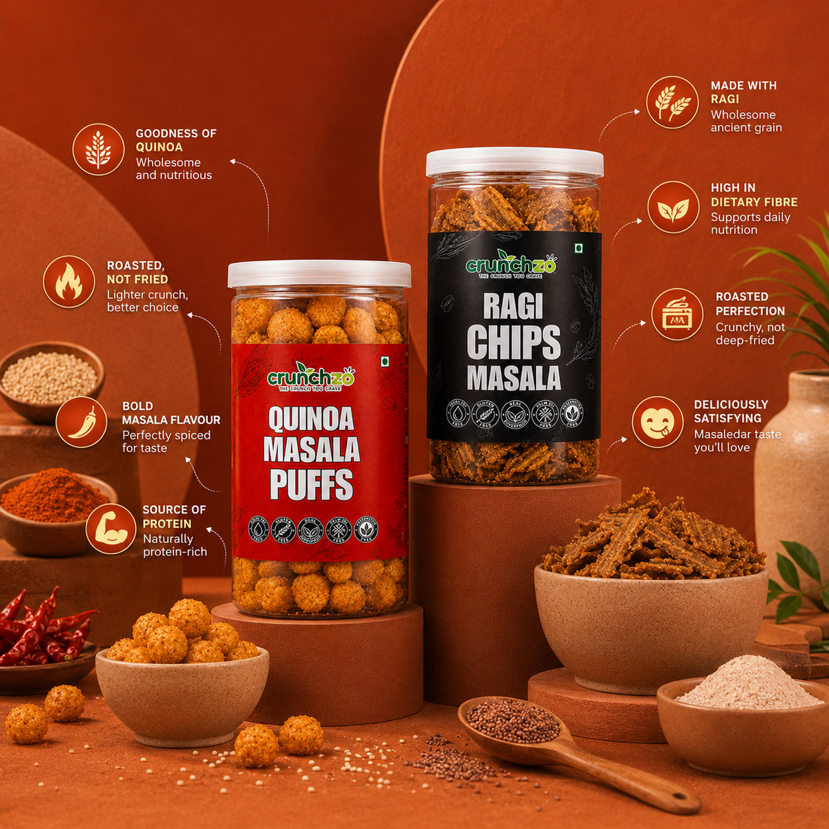 Crunchzo Spicy Snack Combo