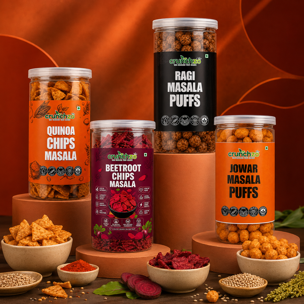 Crunchzo Healthy Masala Snack Combo