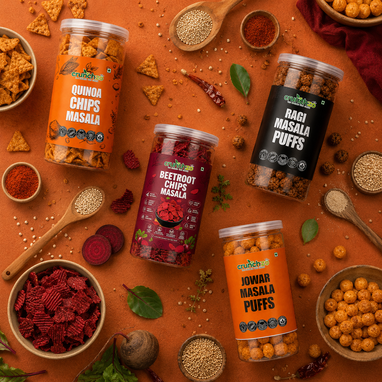 Crunchzo Healthy Masala Snack Combo