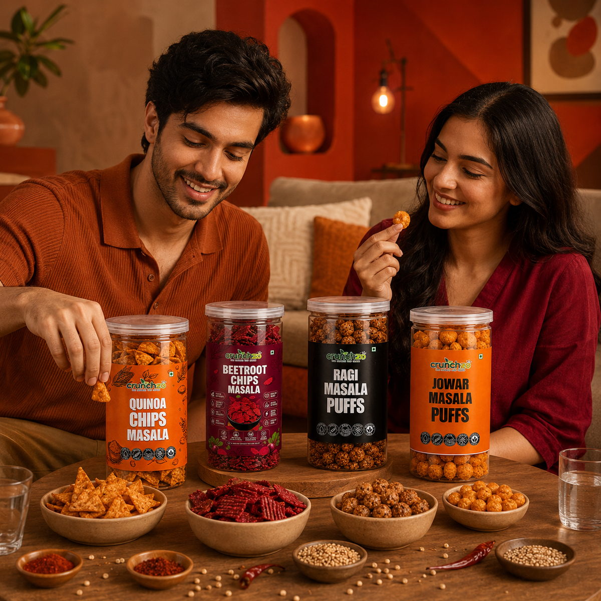 Crunchzo Healthy Masala Snack Combo