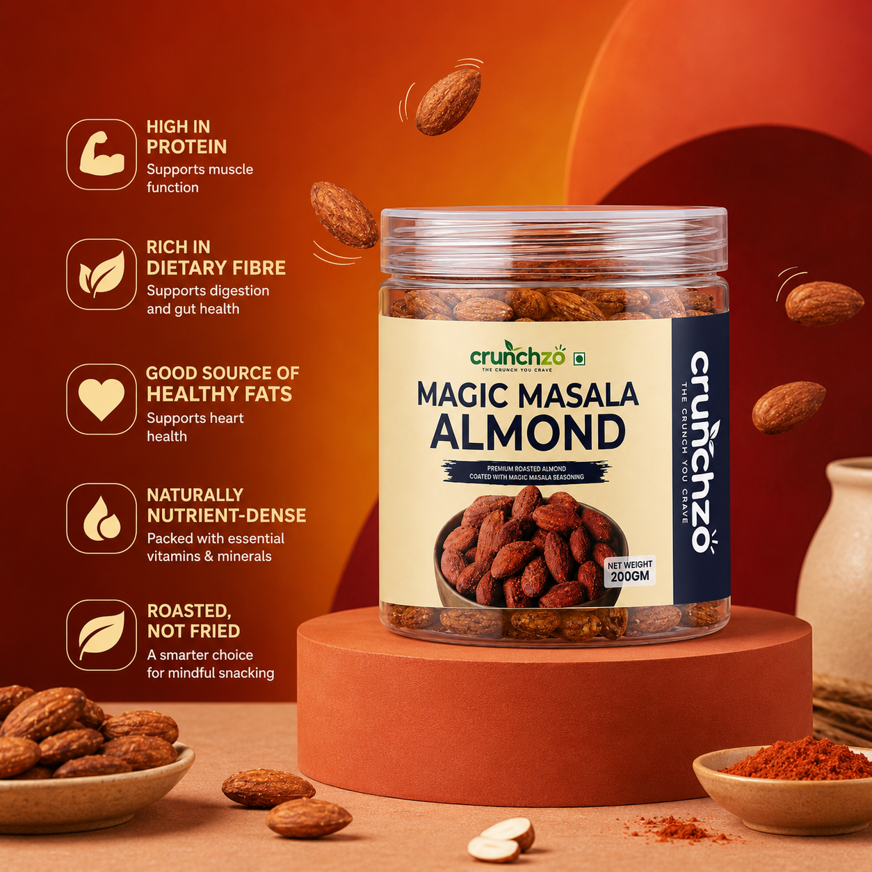 Crunchzo Magic Masala Almonds