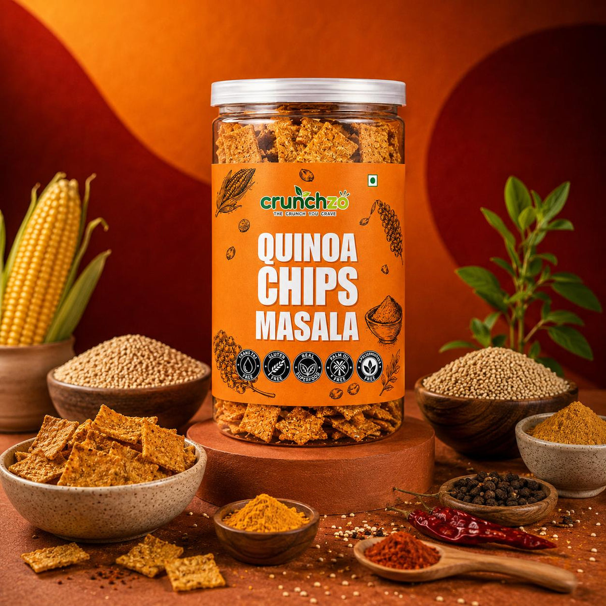 Quinoa Masala Chips