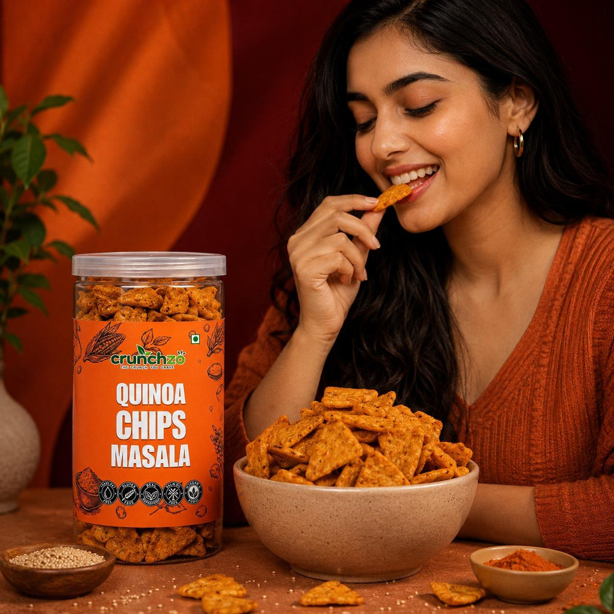Quinoa Masala Chips