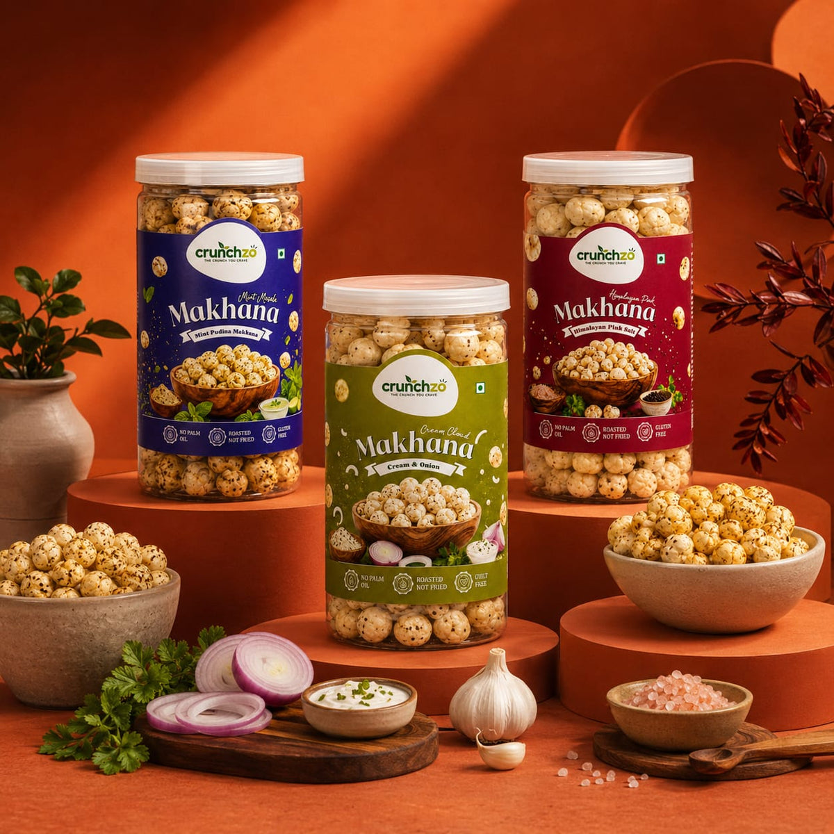 Crunchzo Makhana 3-Flavour Combo