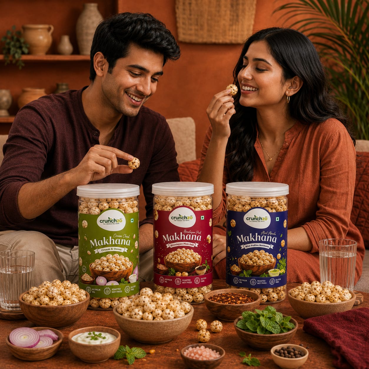 Crunchzo Makhana 3-Flavour Combo