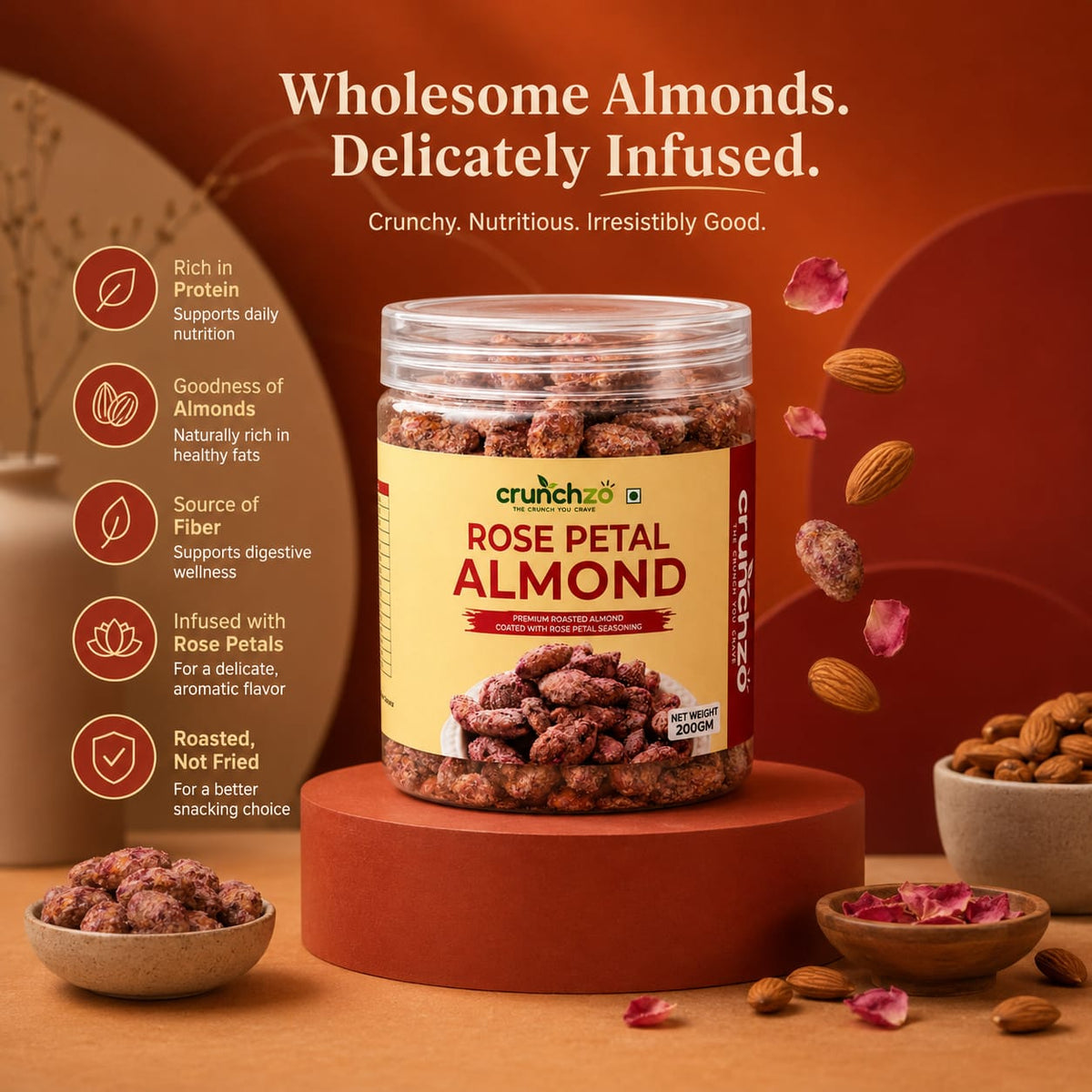 Crunchzo Rose Petal Almond