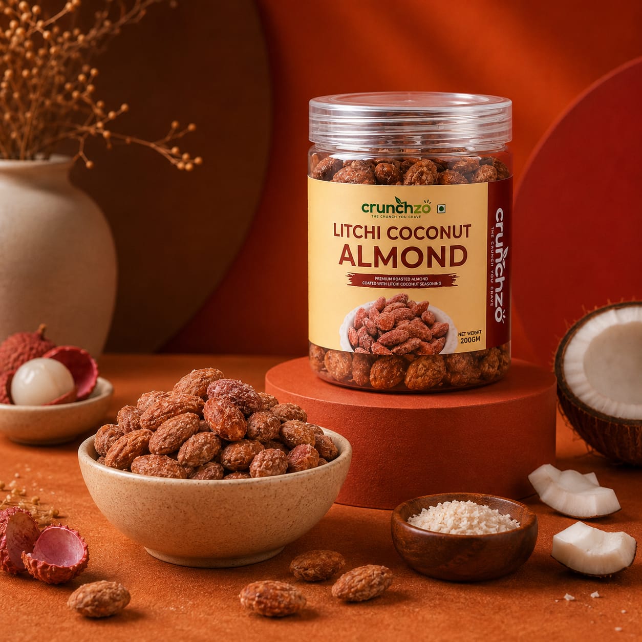 Crunchzo Litchi Coconut Almonds