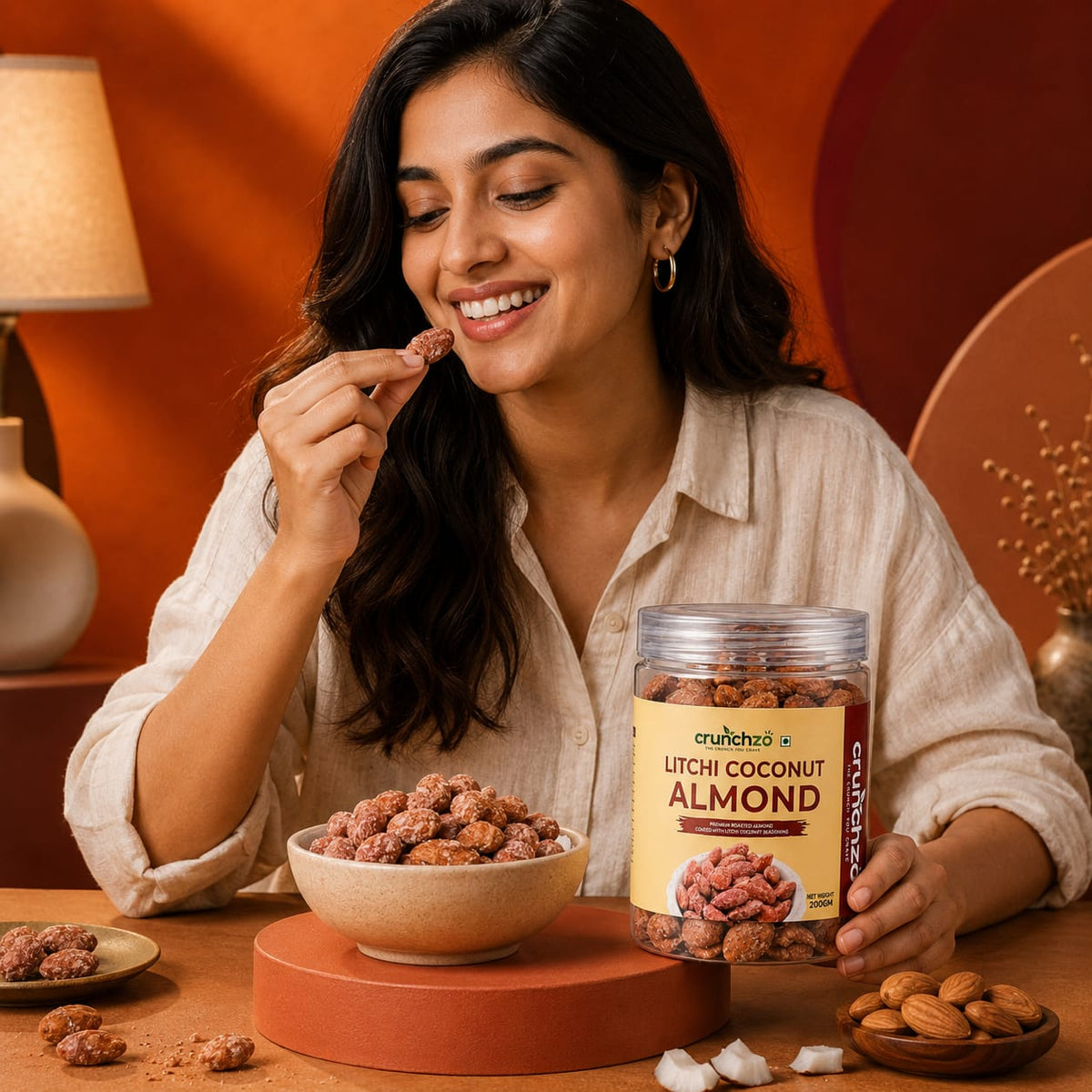 Crunchzo Litchi Coconut Almonds