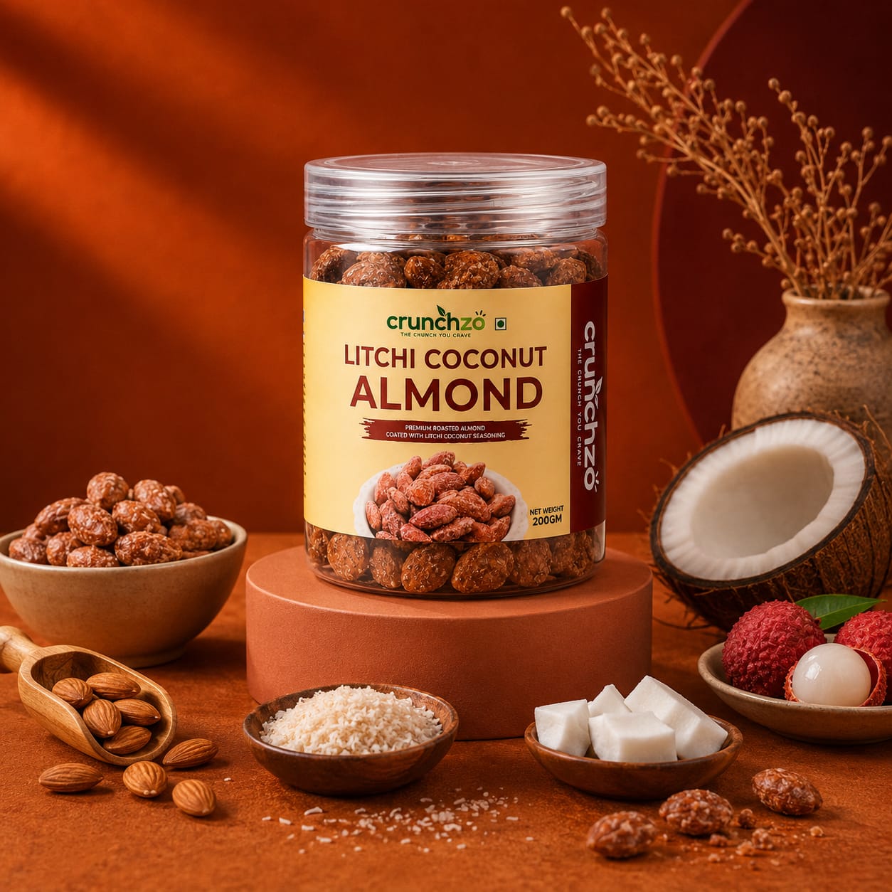 Crunchzo Litchi Coconut Almonds