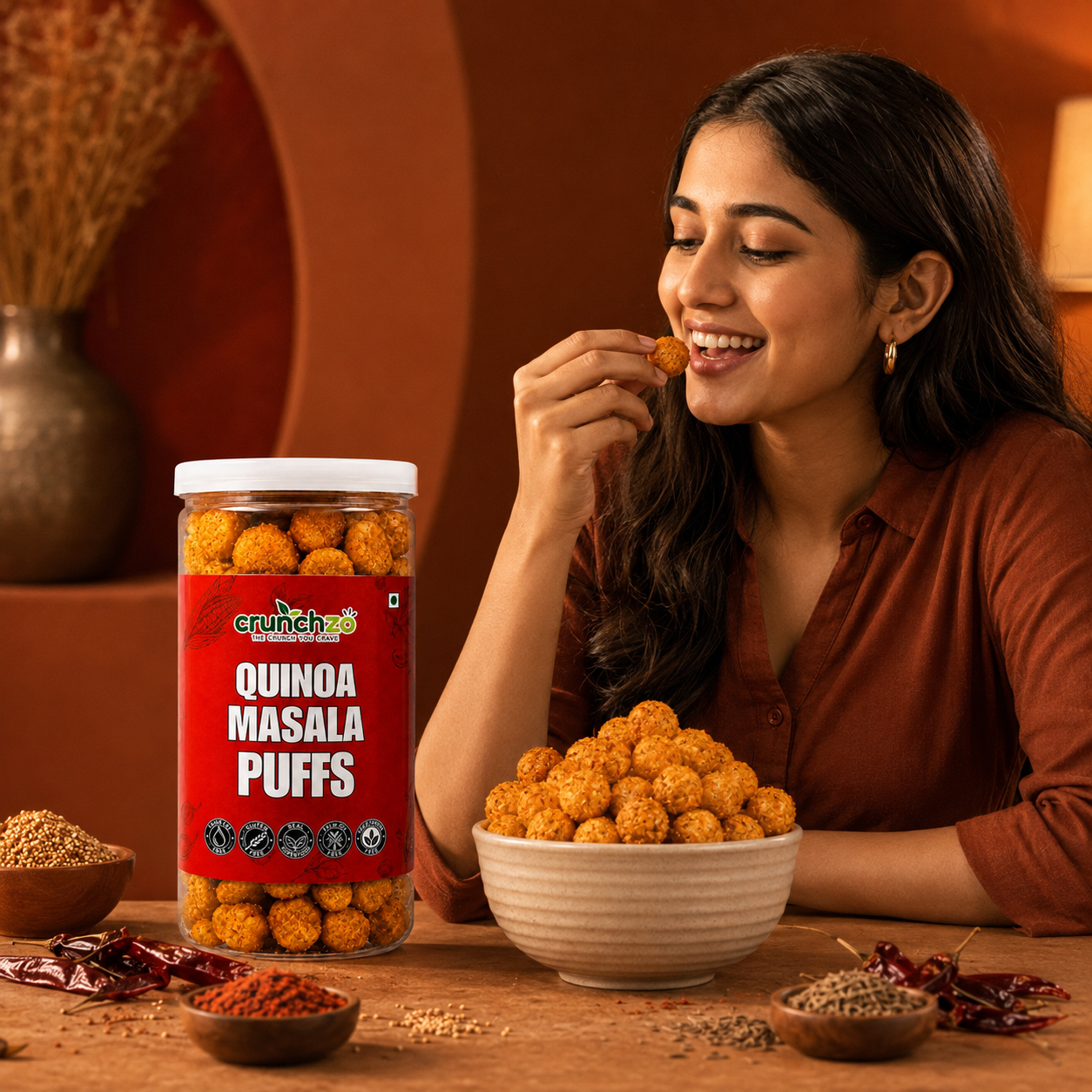 Quinoa Masala Puffs
