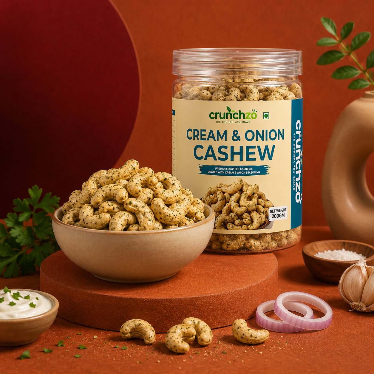 Crunchzo Cream & Onion Cashew