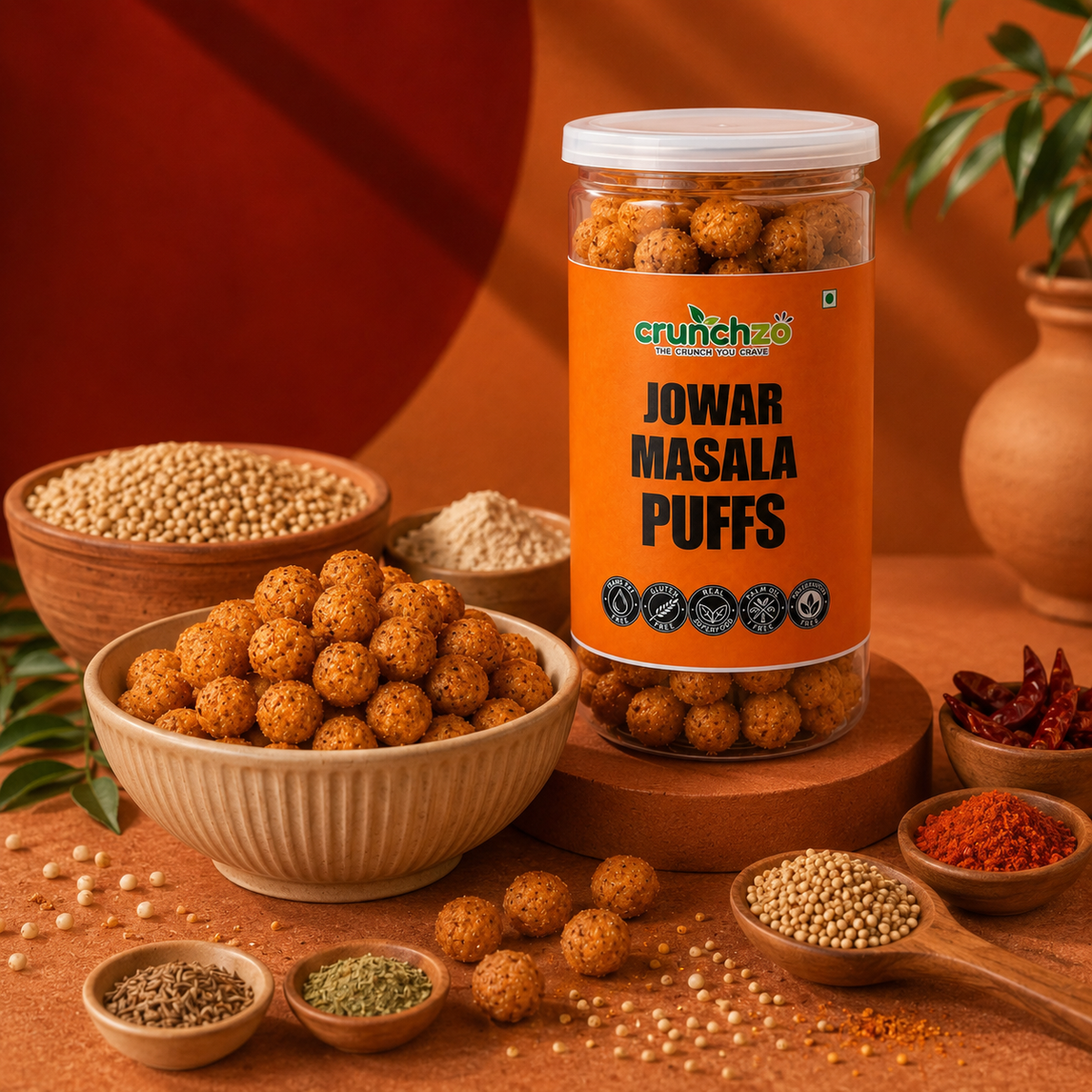 Jowar Masala Puffs