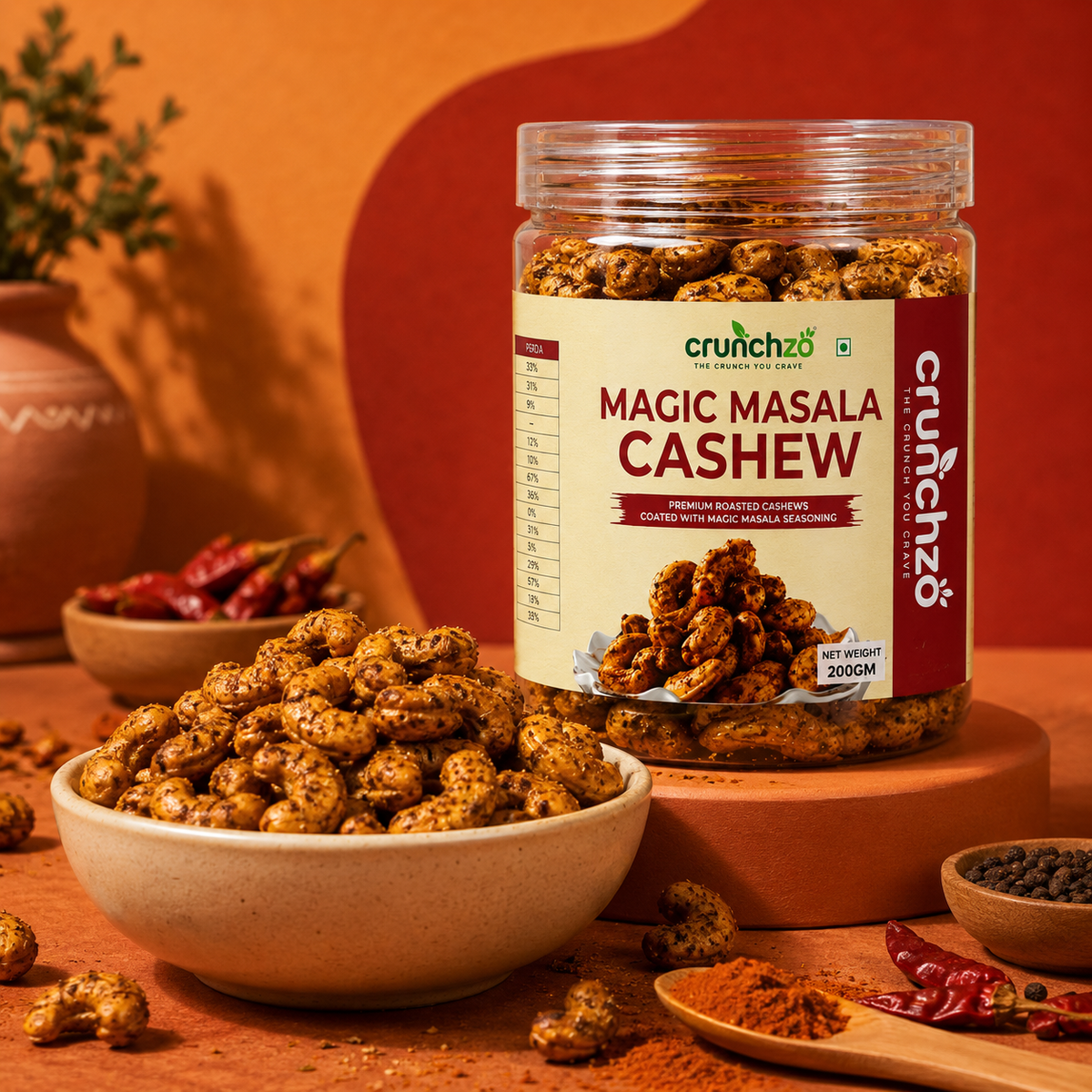 Crunchzo magic-masala cashew