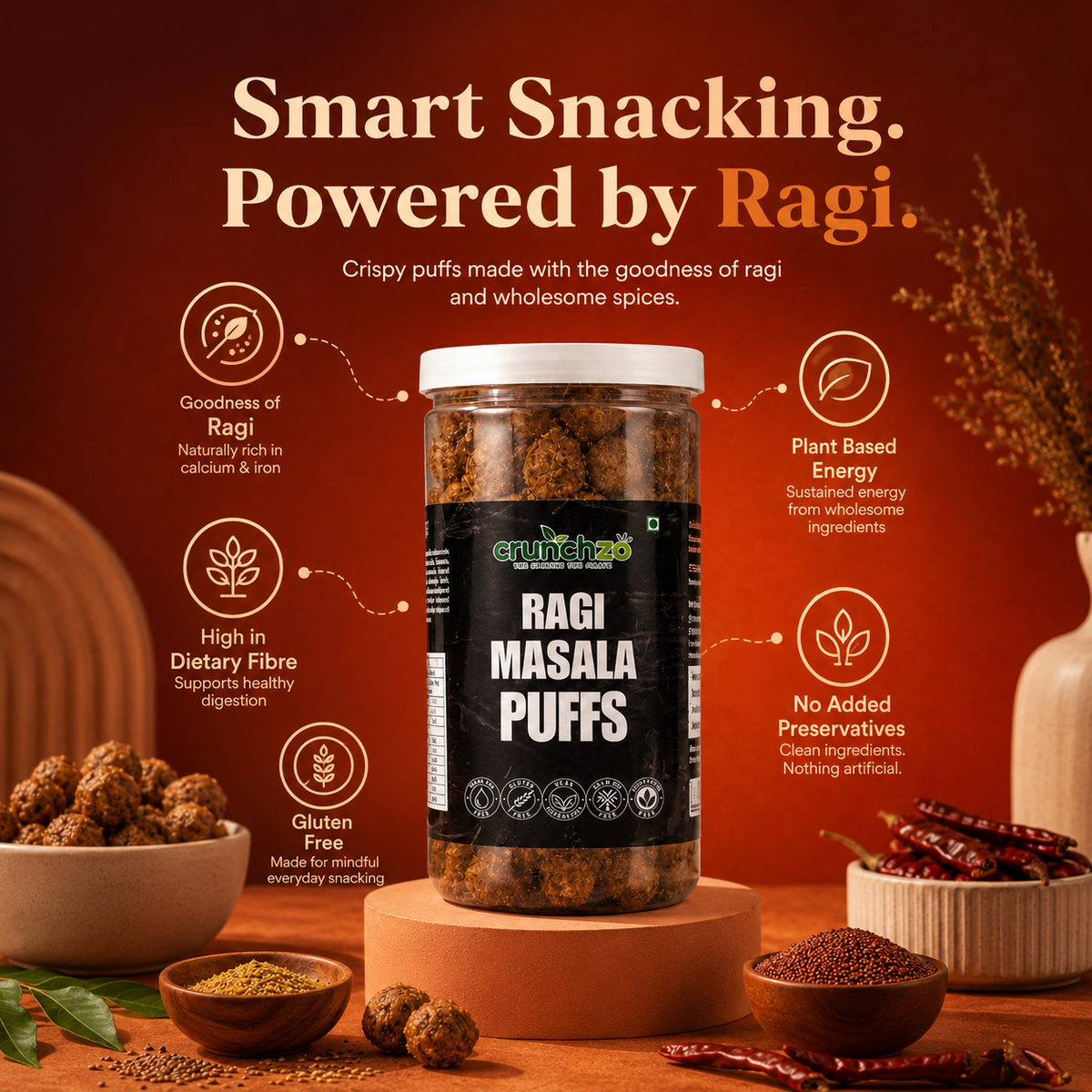 Ragi Masala Puffs